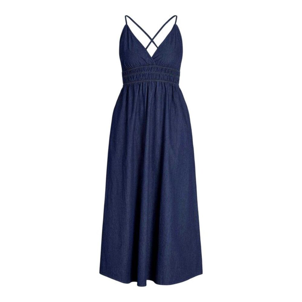 JJXX Womens/Ladies Chambray Fitted Maxi Dress / Dark Blue
